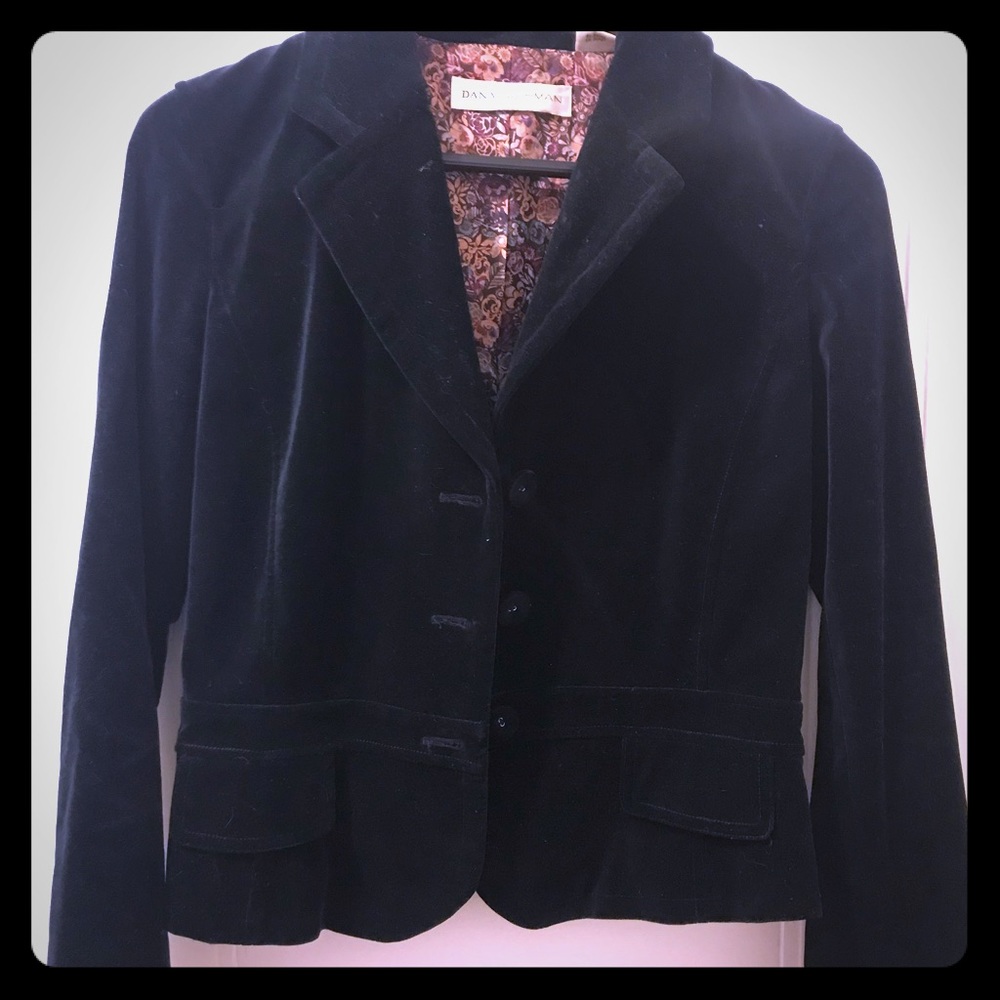 Black velvet blazer